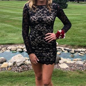 Elegant Black Lace Dress